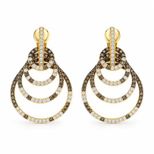 Tiered Diamond Earrings