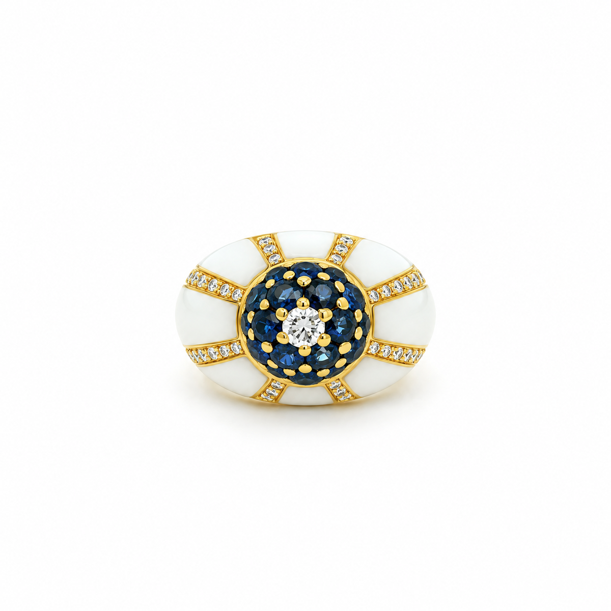 Sapphire Soleil Diamond Ring