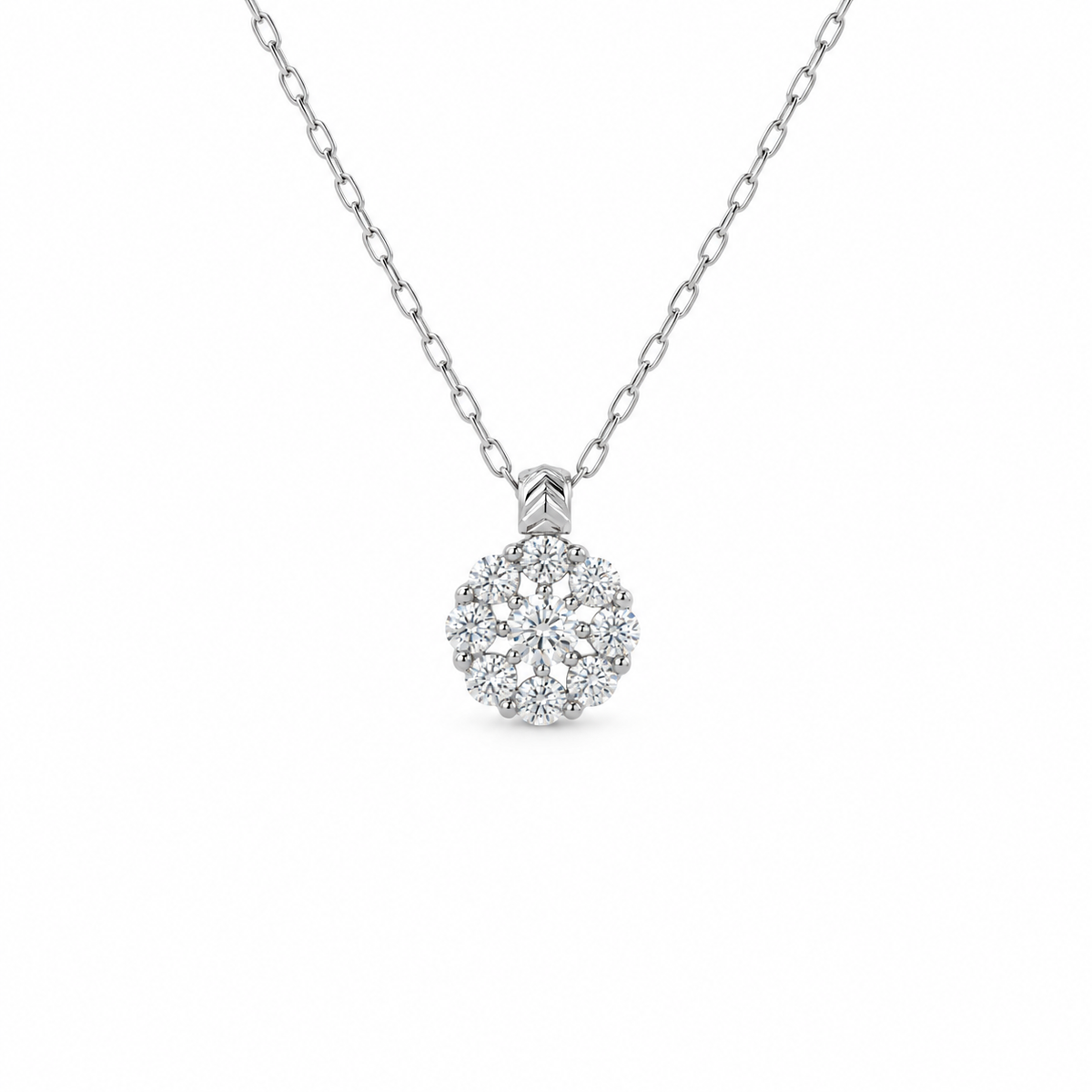 Diamond Cluster Necklace