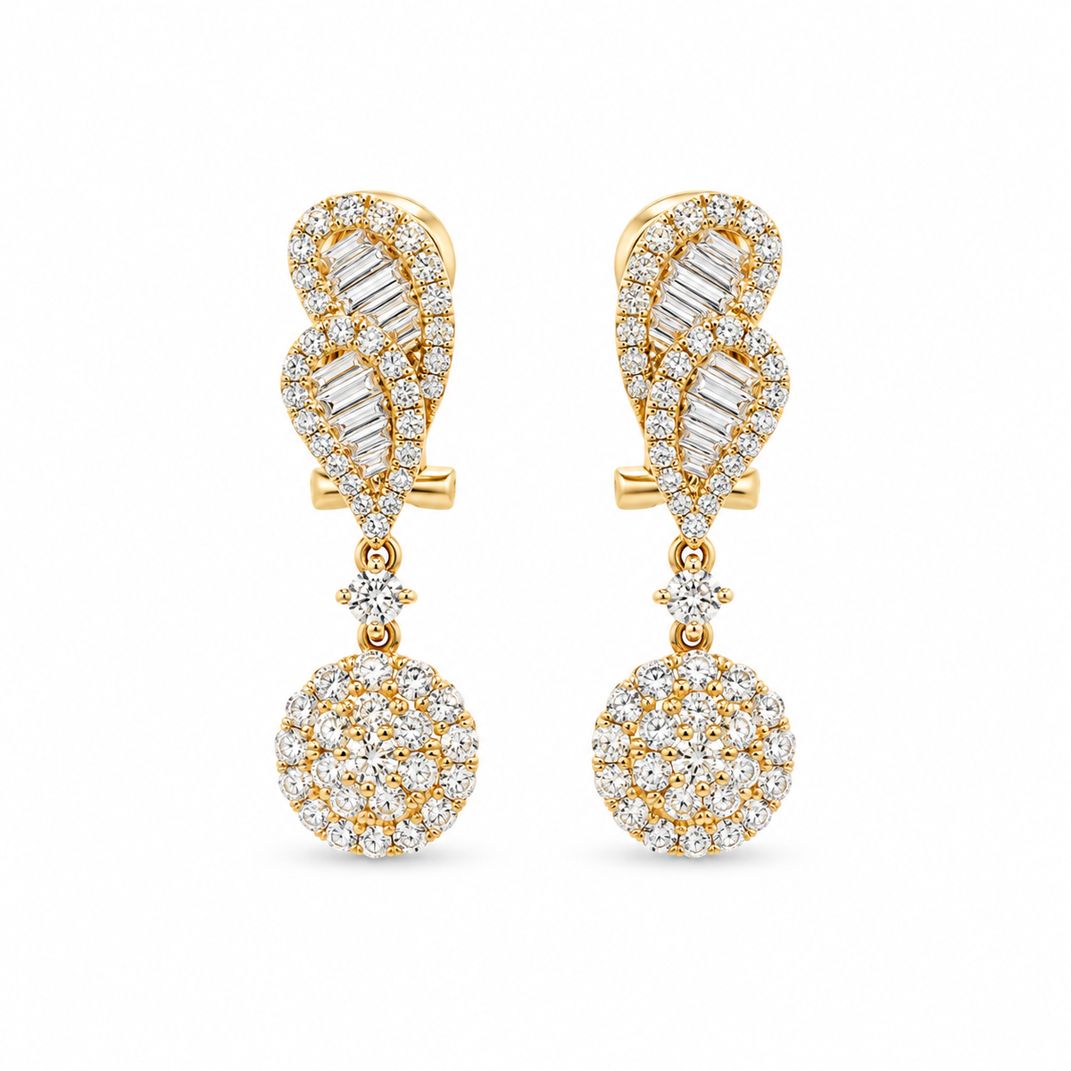 Radiance Baguette Drops Earrings