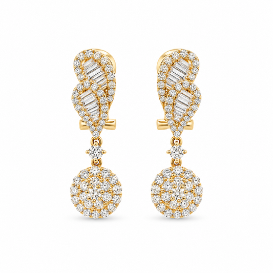 Radiance Baguette Drops Earrings