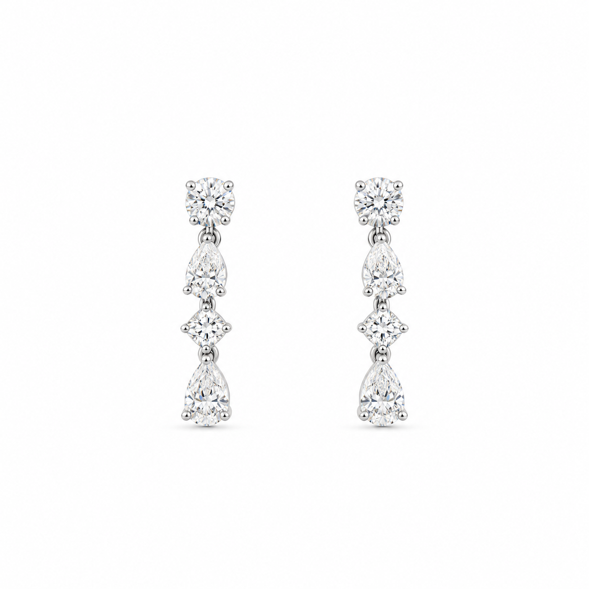 Pear Drop Diamond Earrings