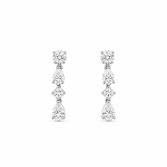 Pear Drop Diamond Earrings