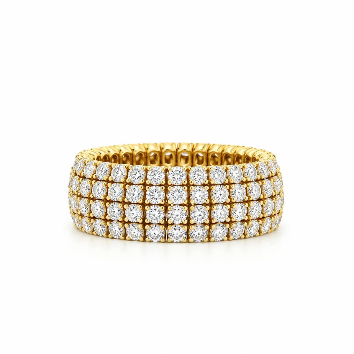 Multi Row Diamond Pavé Band