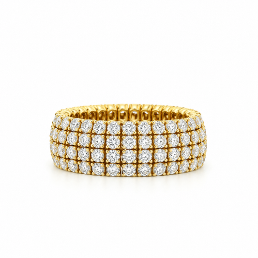 Multi Row Diamond Pavé Band