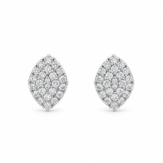 Marquise Diamond Cluster Earrings
