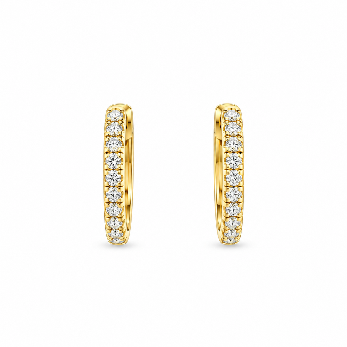 Diamond Huggie Diamond Hoop Earrings