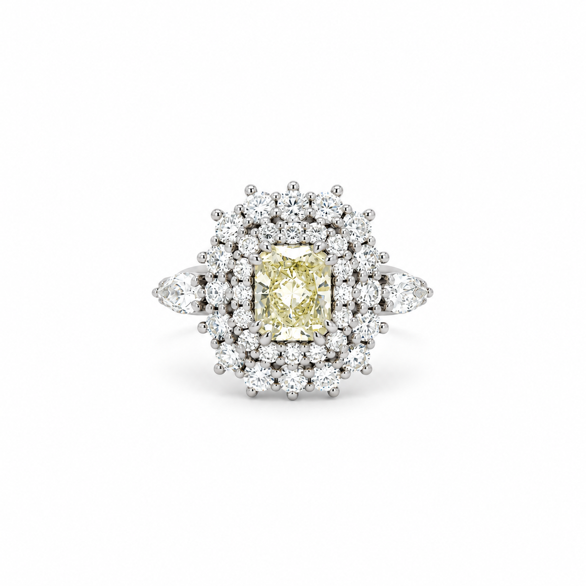 Radiant Diamond Cluster Ring