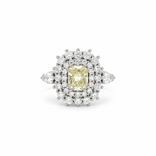 Radiant Diamond Cluster Ring