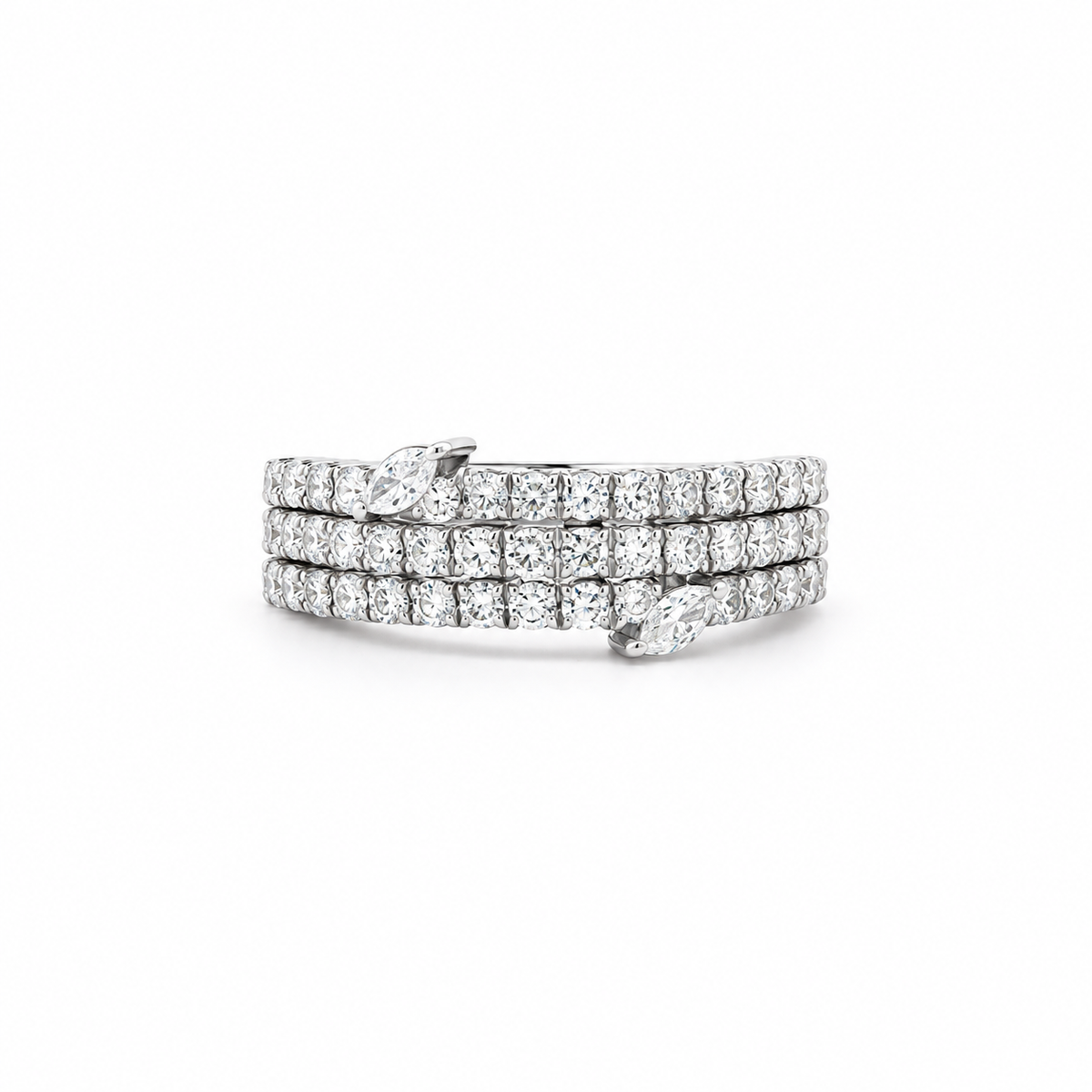 Trinity Spark Diamond Ring in white gold