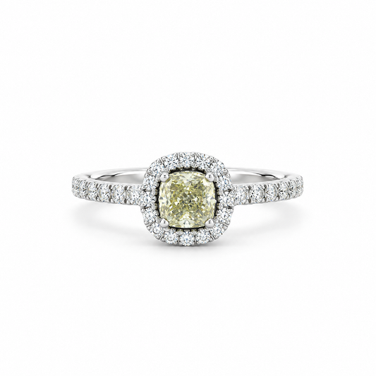 Champagne Éclat Diamond Ring in white gold