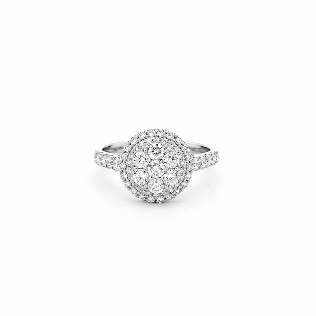 Diamond Cluster Halo Ring