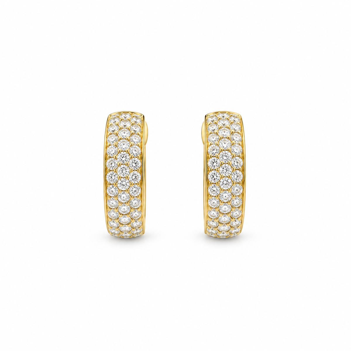 Pavé Diamond Hoop Earrings