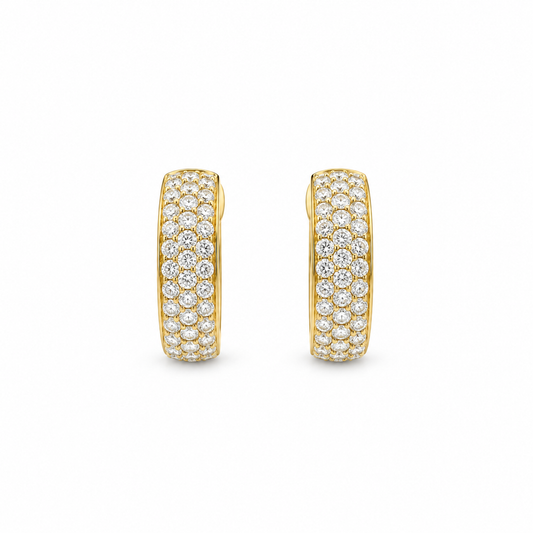 Pavé Diamond Hoop Earrings