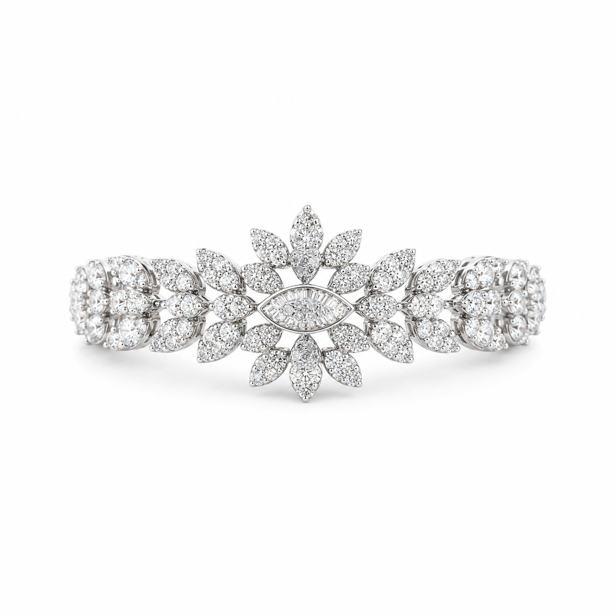 Diamond Floral Bracelet