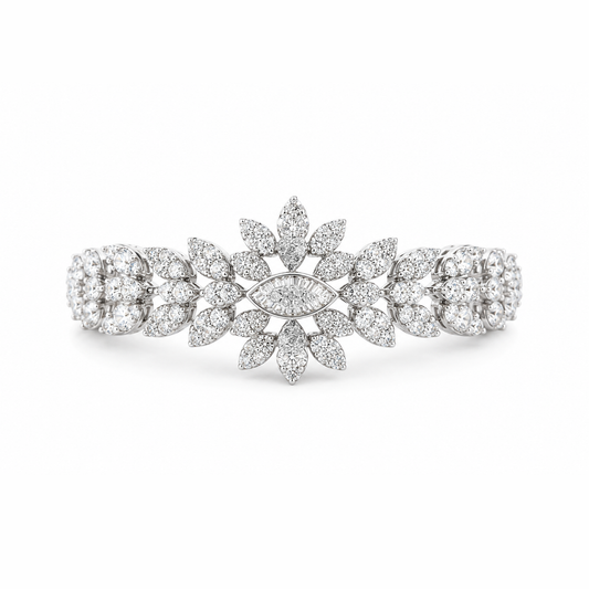 Diamond Floral Bracelet