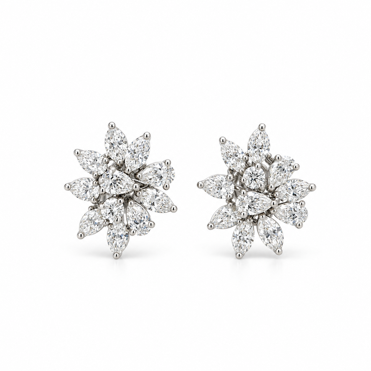 Garden Stud Diamond Earrings