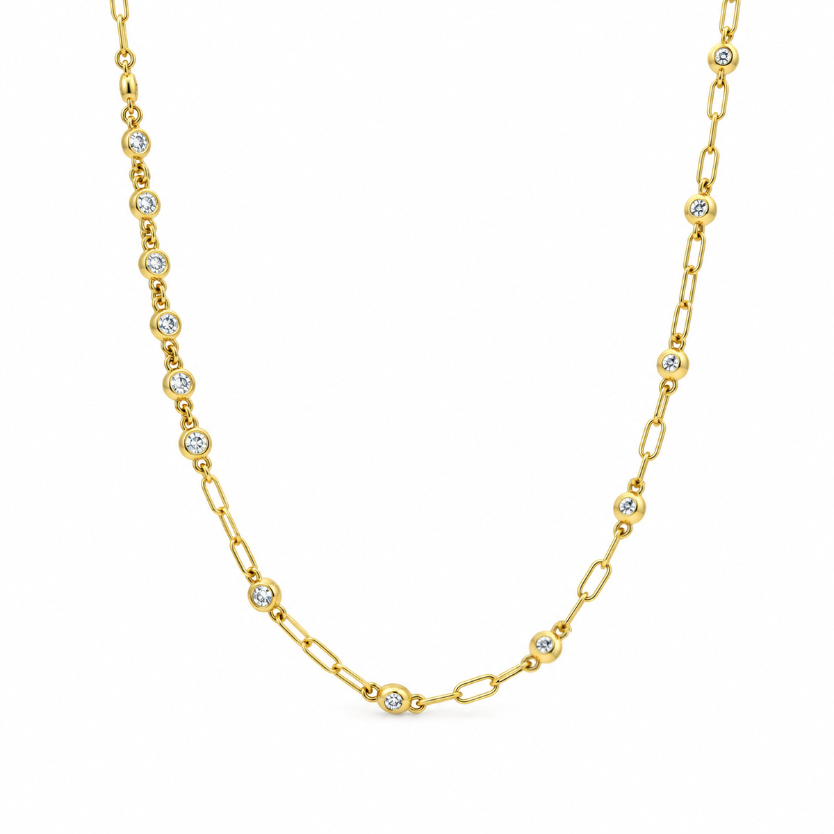 Delicate Diamond Link Necklace