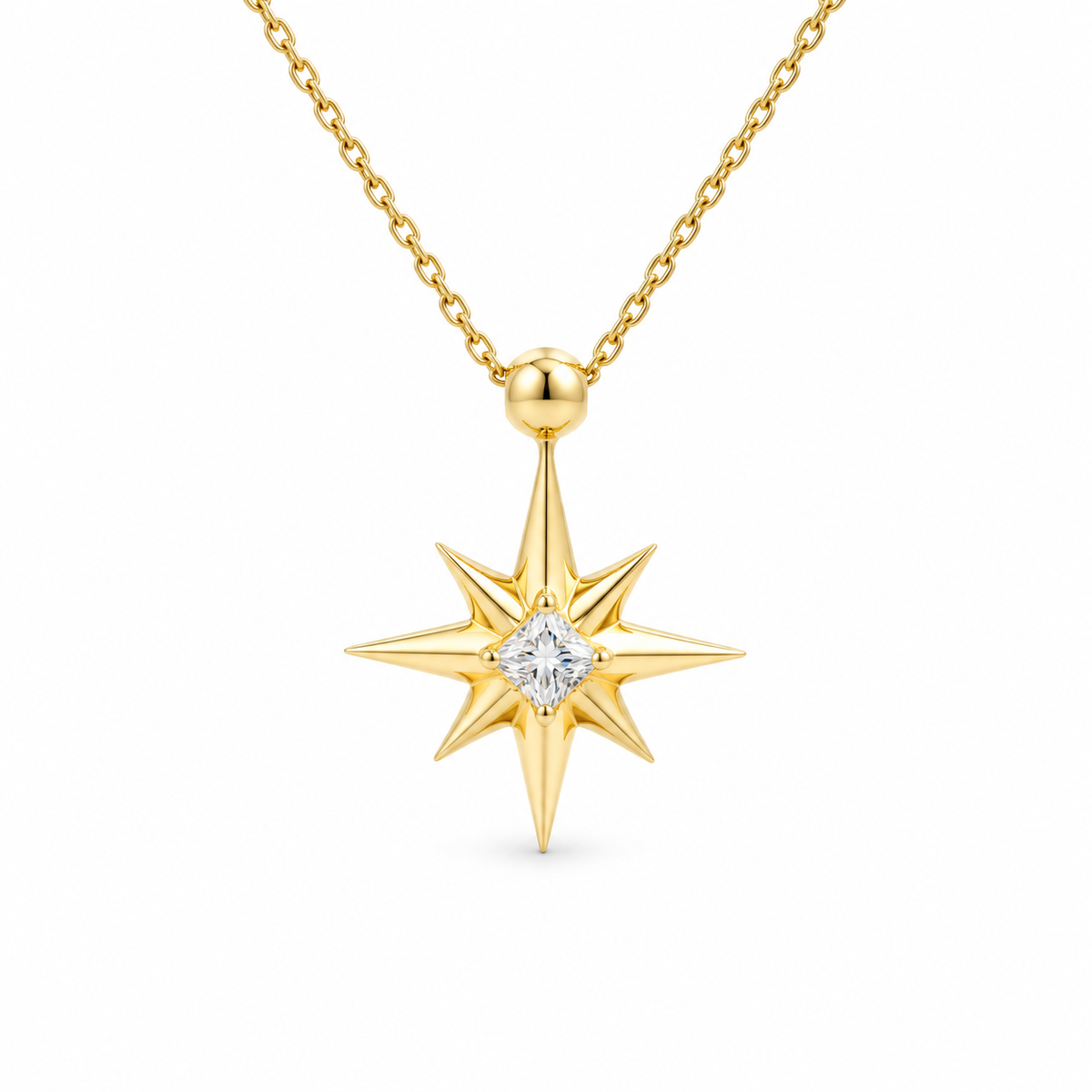 Stellar Diamond Burst Necklace