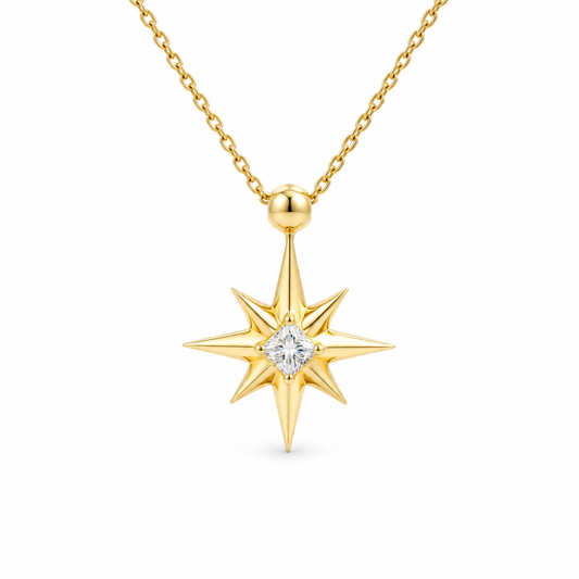 Stellar Diamond Burst Necklace