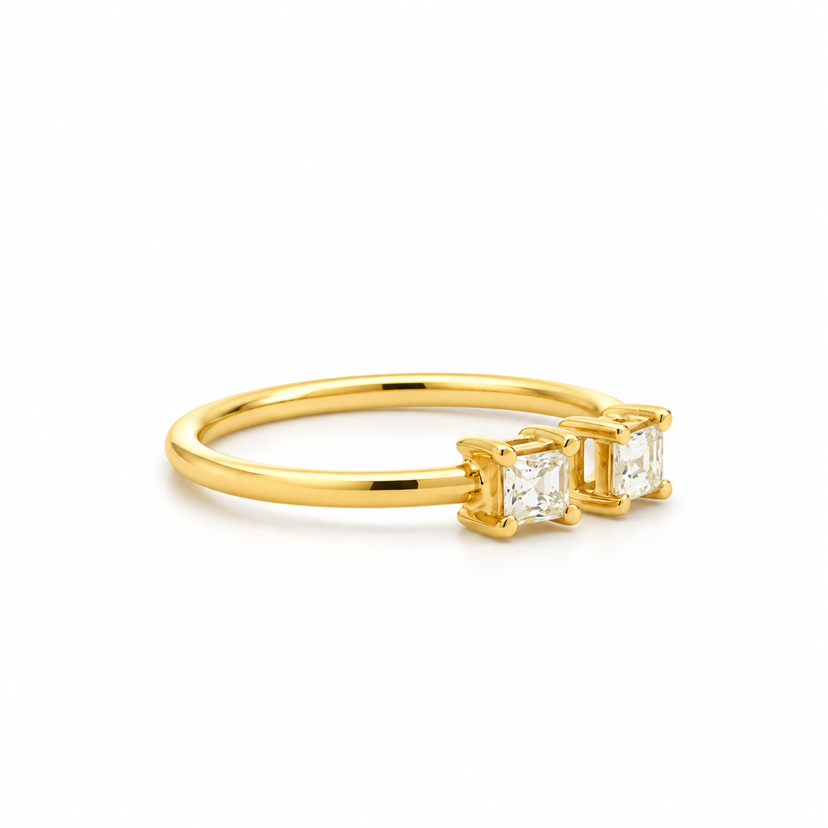 Princess-Cut Toi et Moi Diamond Ring