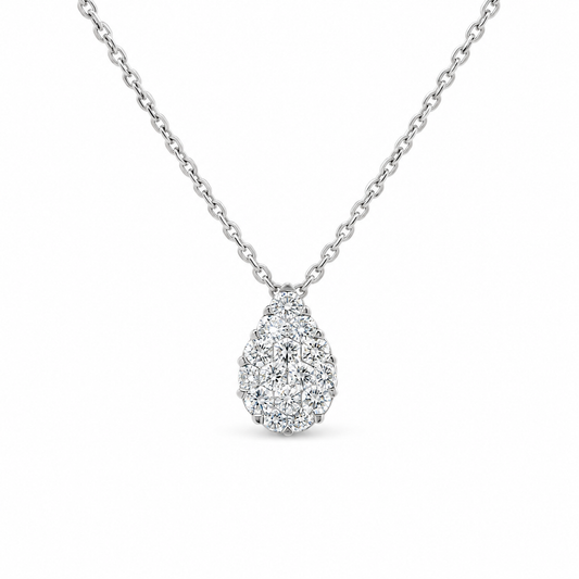 Pear Cluster Diamond Necklace