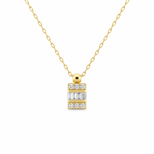 Baguette Column Diamond Necklace