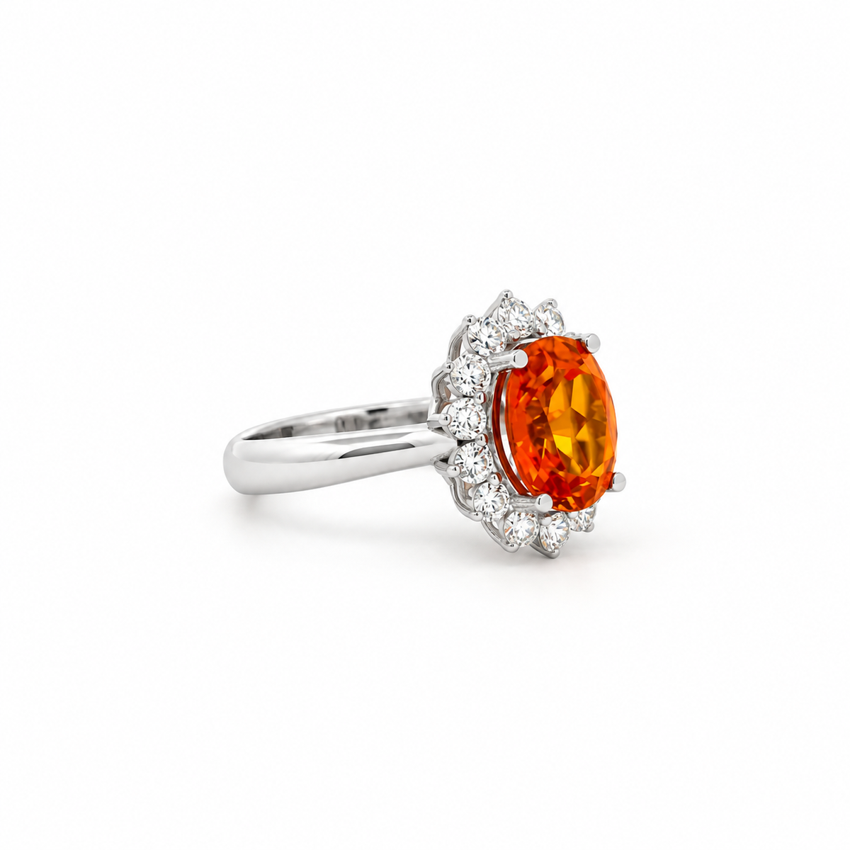 Sunset Sapphire Diamond Ring
