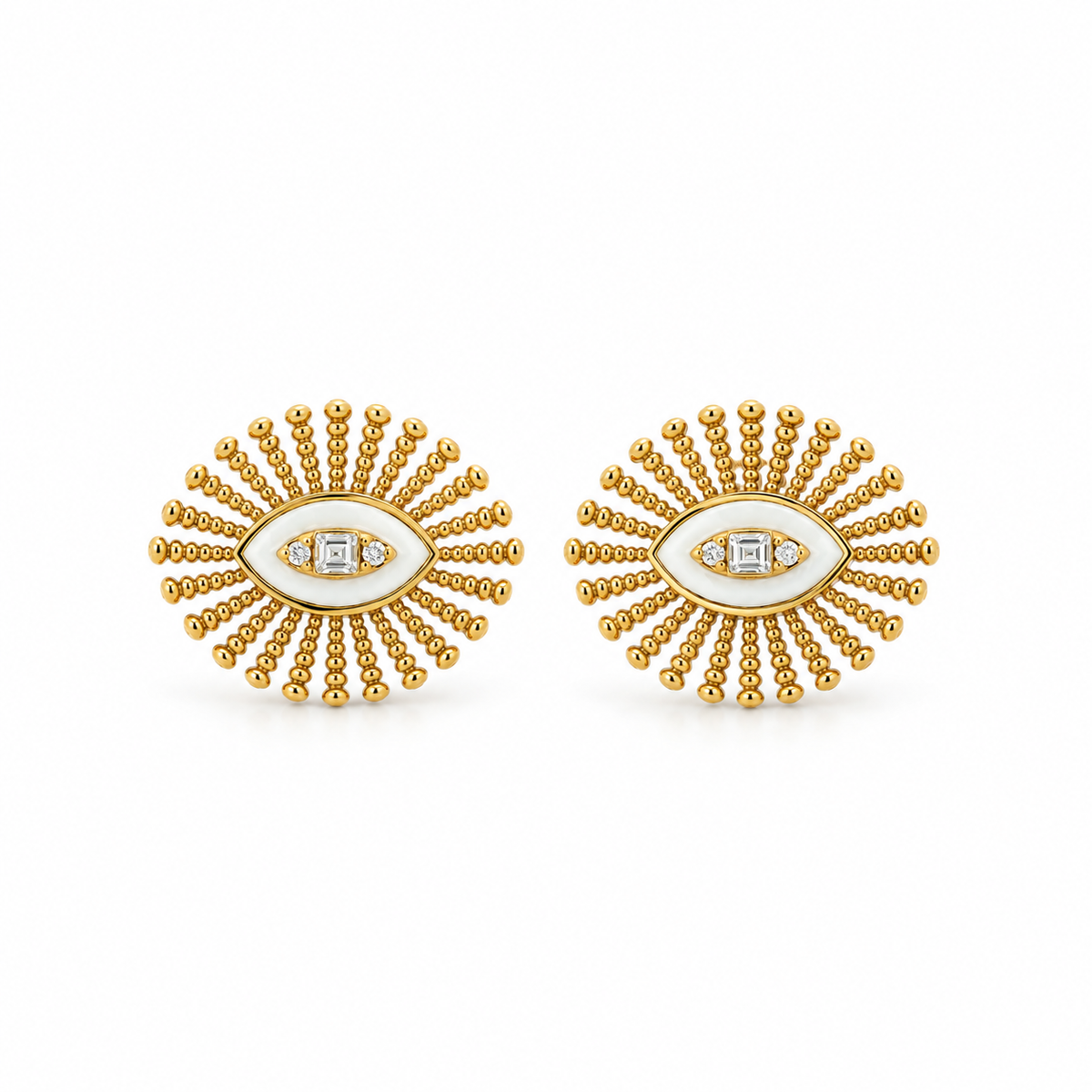 Eye in the Sun Diamond Earrings