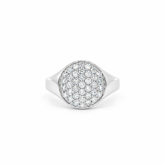 Pavé Signet Diamond Ring