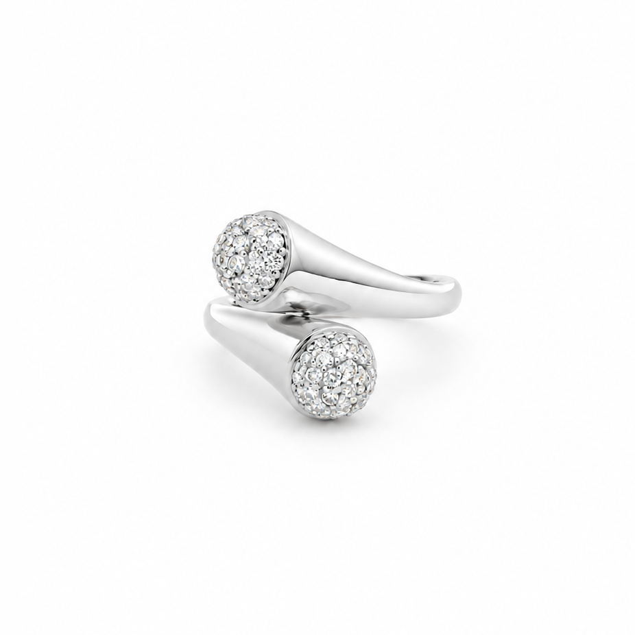 Pavé Diamond Open-Wrap Ring