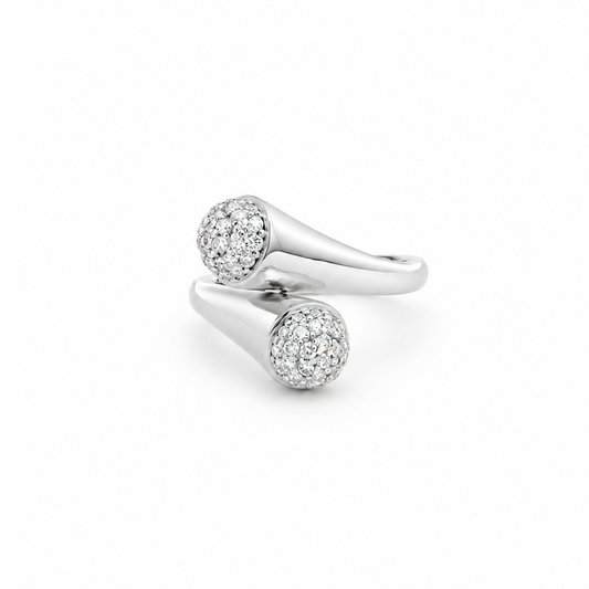 Pavé Diamond Open-Wrap Ring
