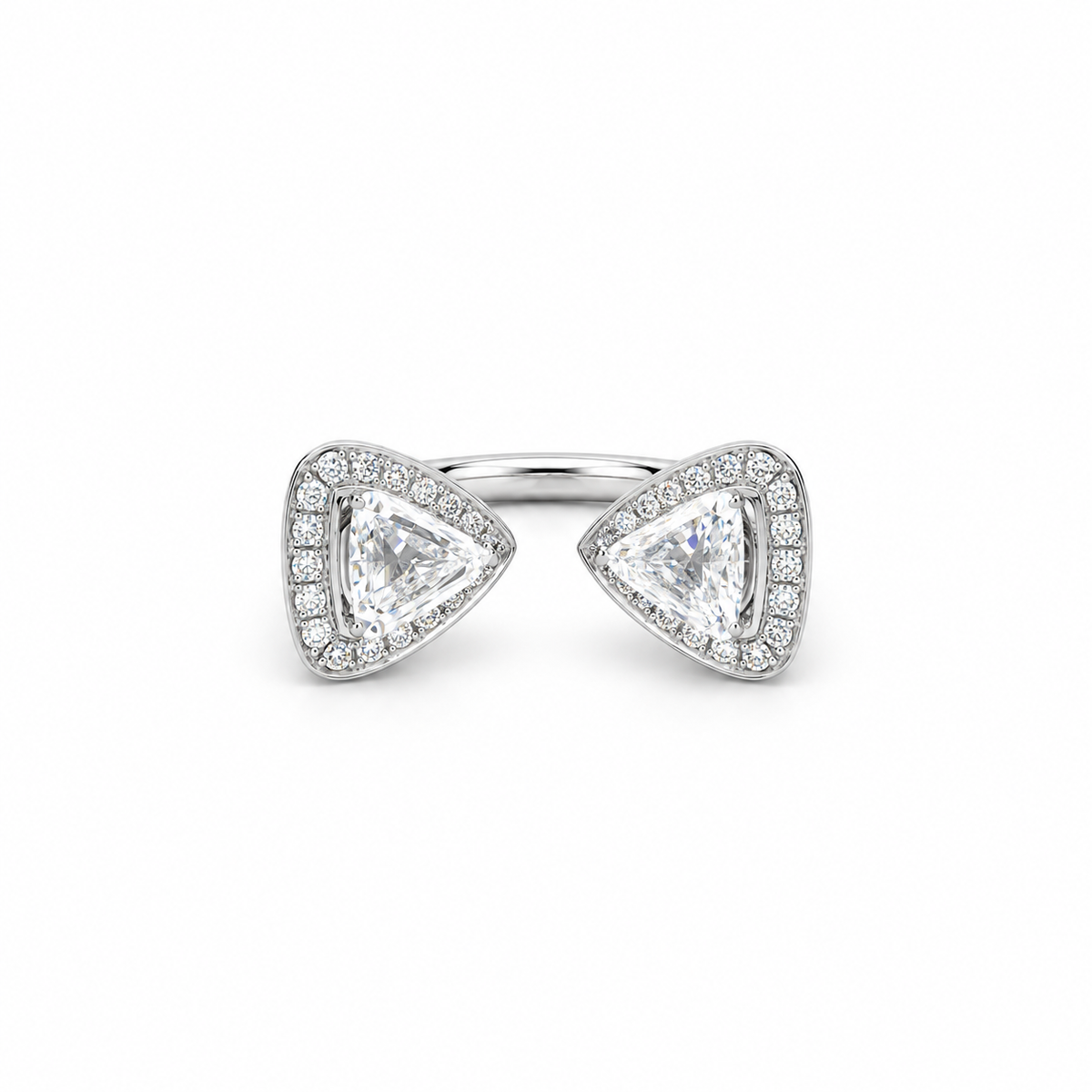 Trilliant Twin Diamond Ring