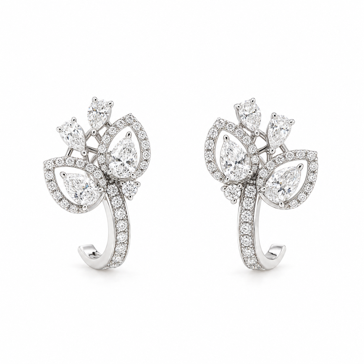 Abstract Butterfly Diamond Earrings