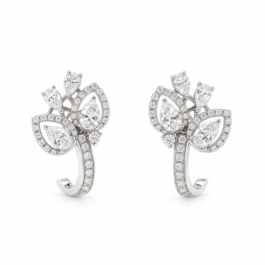 Abstract Butterfly Diamond Earrings