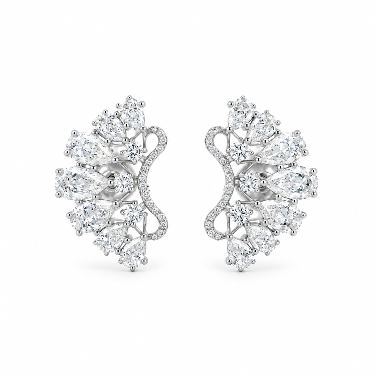 Diamond Tiara Earrings