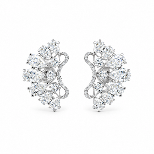 Diamond Tiara Earrings