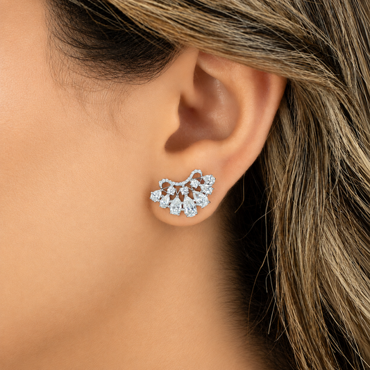 Diamond Tiara Earrings