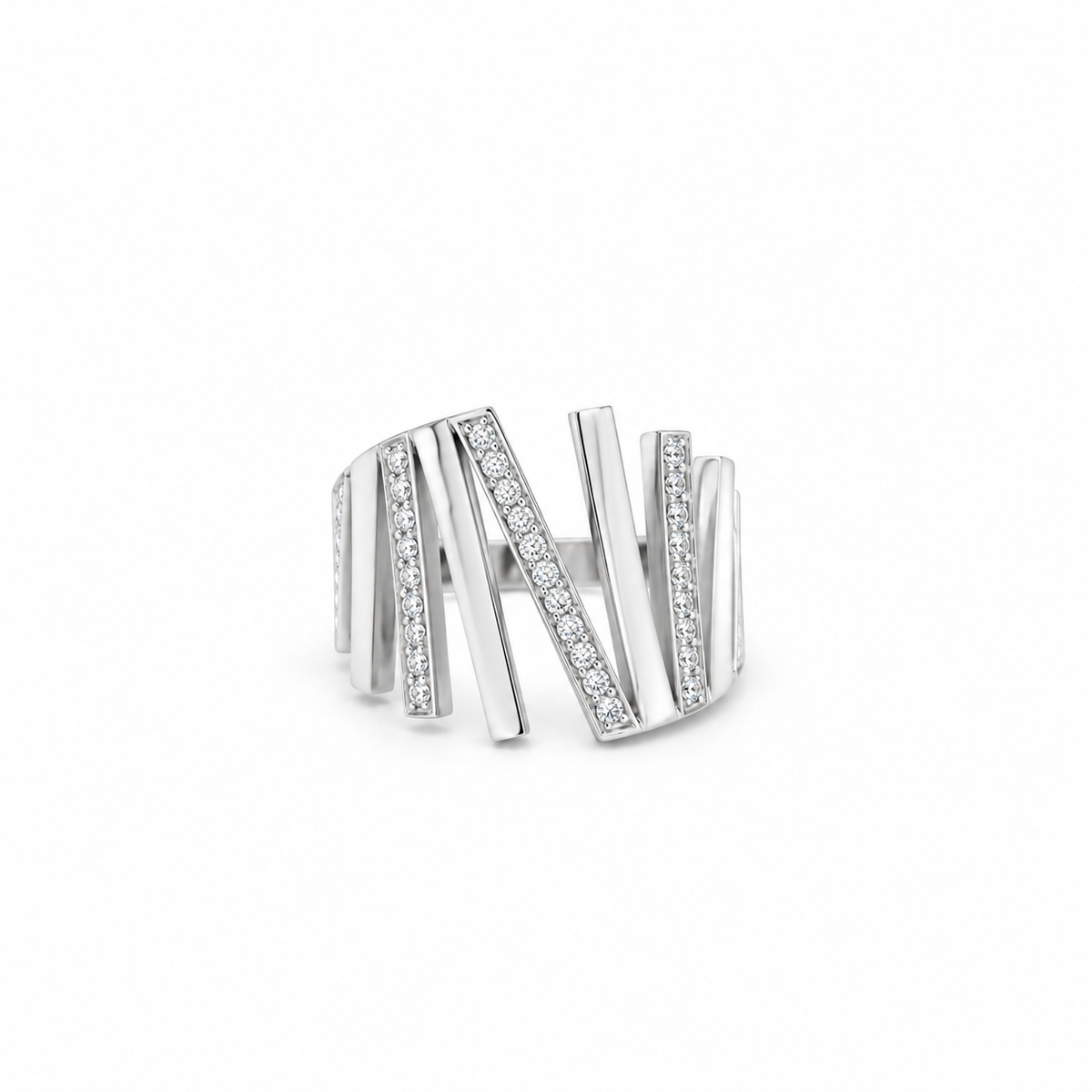 Architectural Step Diamond Ring