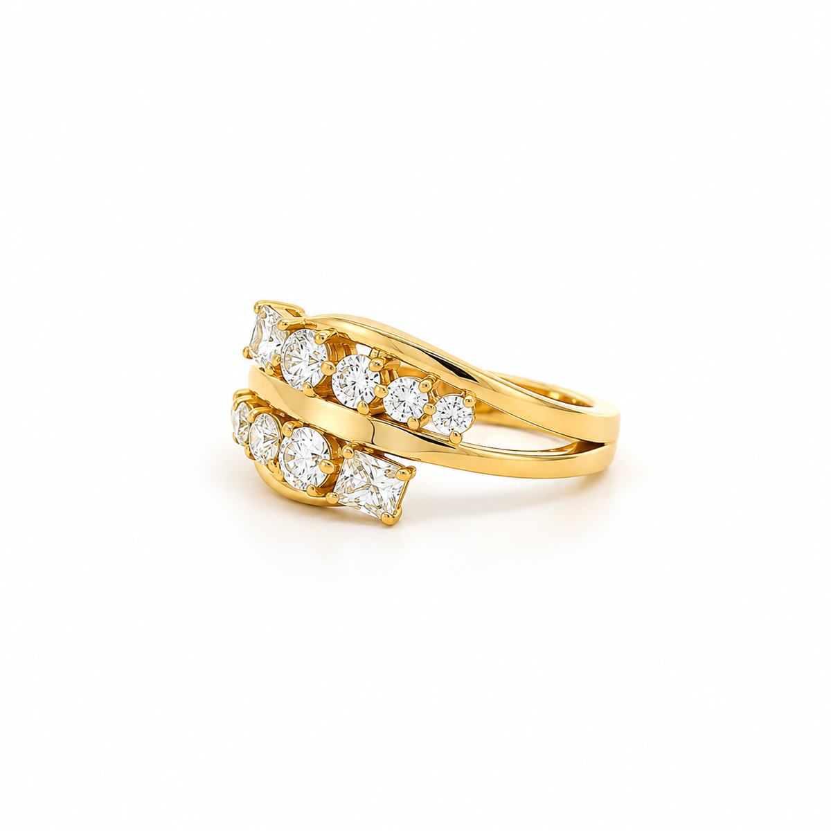 Interlock Diamond Ring