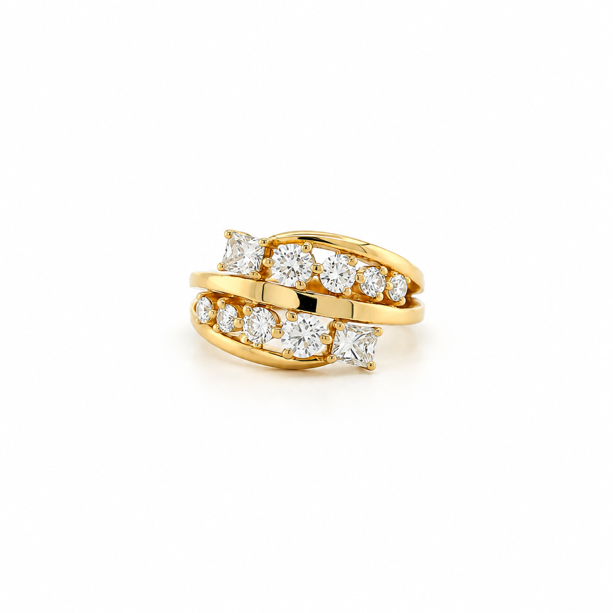 Interlock Diamond Ring