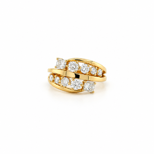 Interlock Diamond Ring
