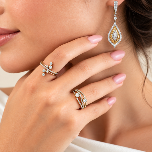 Bezel Bubble Diamond Ring