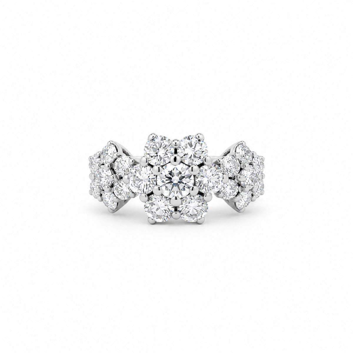 Rosette Diamond Ring
