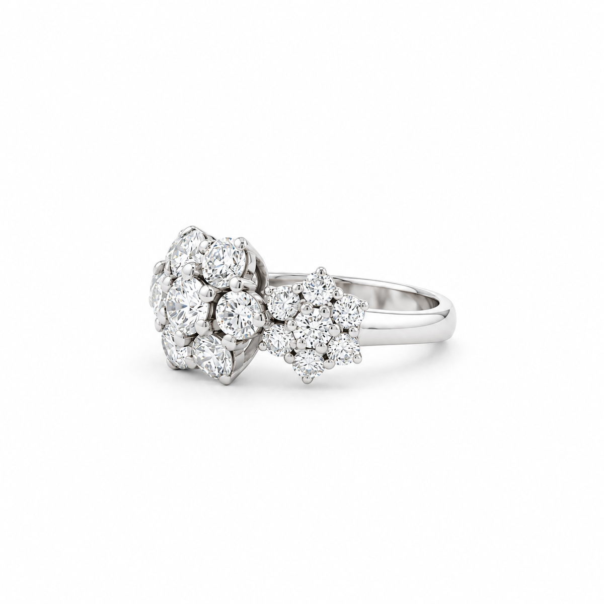 Rosette Diamond Ring