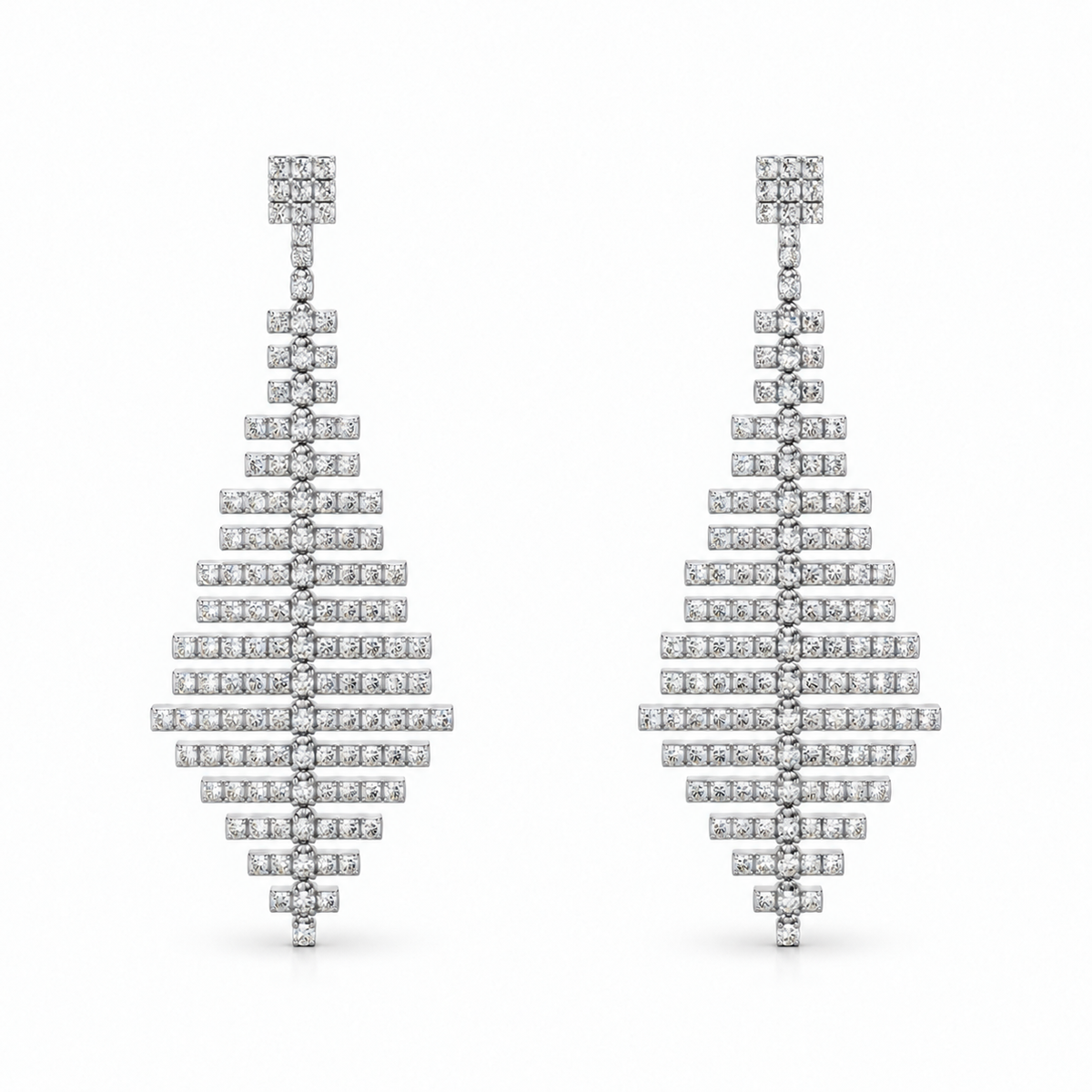 Deco Cascade Diamond Earrings