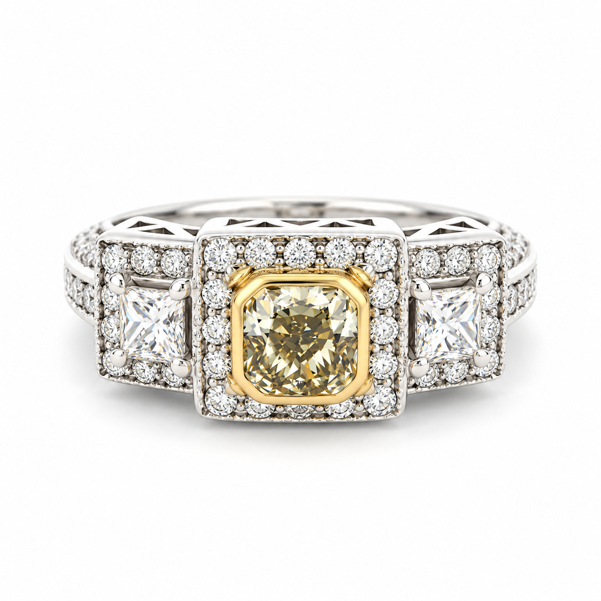 Regal Geometric Diamond Ring