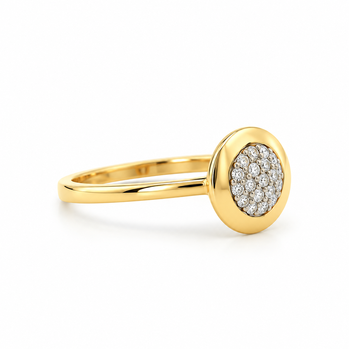 Bezel Cluster Diamond Ring