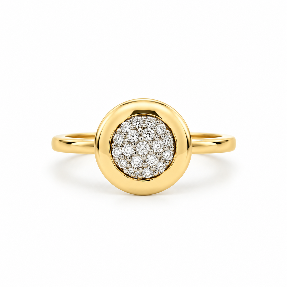 Bezel Cluster Diamond Ring