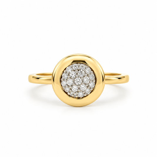 Bezel Cluster Diamond Ring